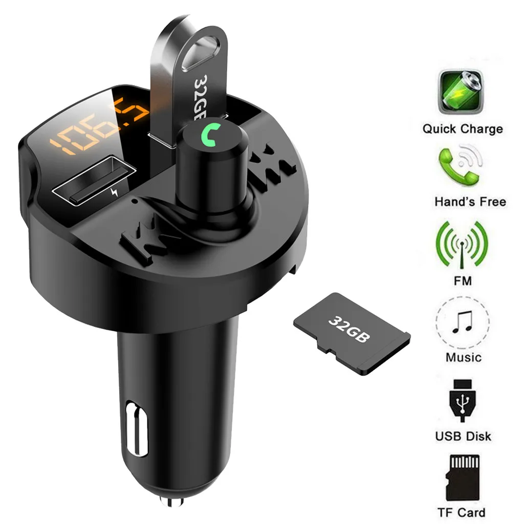 Автомобильный комплект BT5.0 mp3 плеер fm передатчик с USB зарядным устройством
