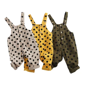 

2020 Spring New Kids Overalls Fashion Girls Dot Overalls Casual Trousers For Boys Toddler Baby Jumpsuits Children Pants