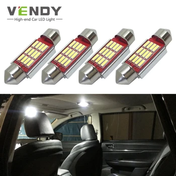 

4pcs 31mm 36mm 39mm 42mm C5W 4014 LED Auto Bulb 12V Car Dome Interior Light Lamp For megane 2 3 duster clio elantra santa fe