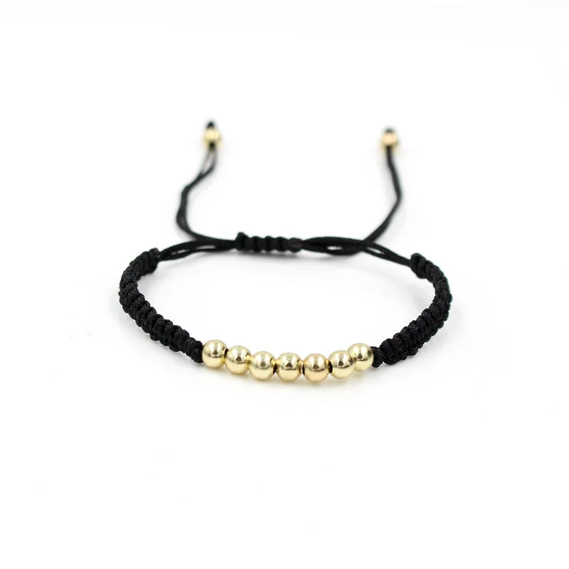 Тибетский буддийский счастливый узел медные бусины браслет с шариками красный