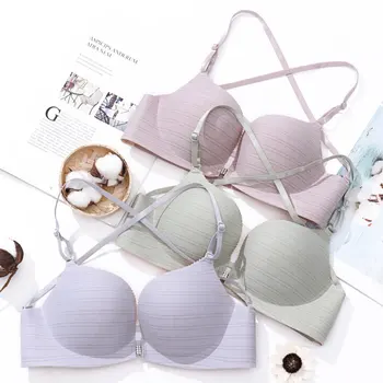 

Seamless Bras for Women Fashion Sexy Push Up Lingerie Bra Wire Free Brassiere Female Underwear Solid Color Intimates QHAG