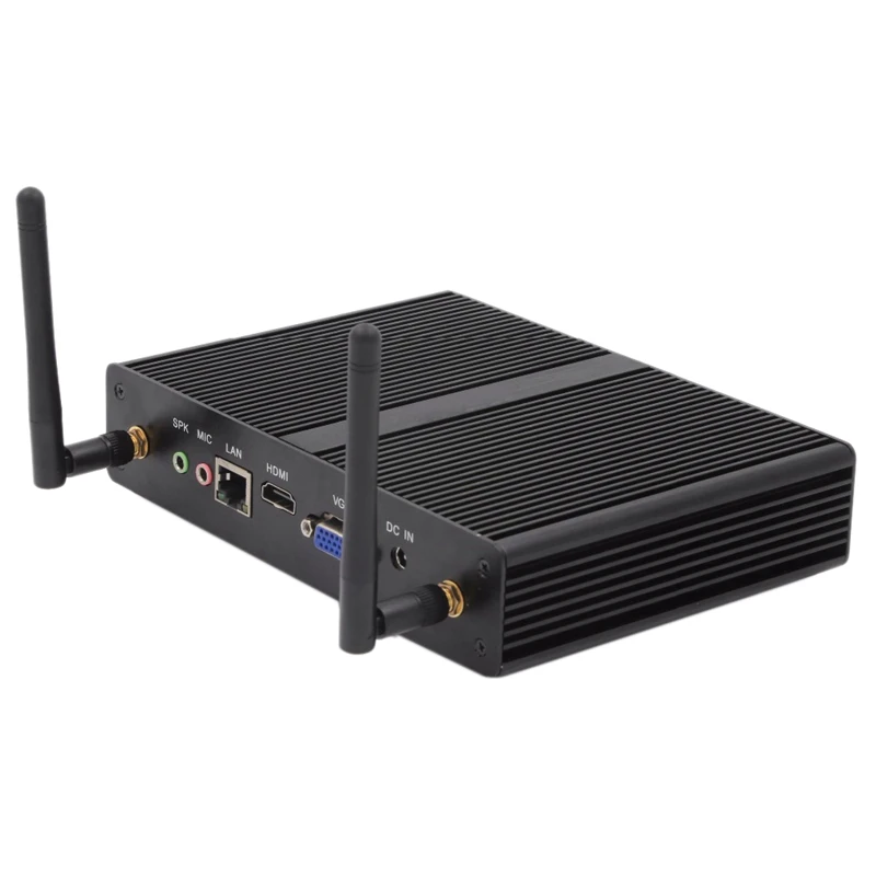 no fan 4G 64G US Безвентиляторный мини-ПК с процессором Intel Celeron 2,24 ГГц два Core Quad Threads, двойной локальной сети Wi-Fi, Windows 10 - Цвет: no fan 4G 64G US