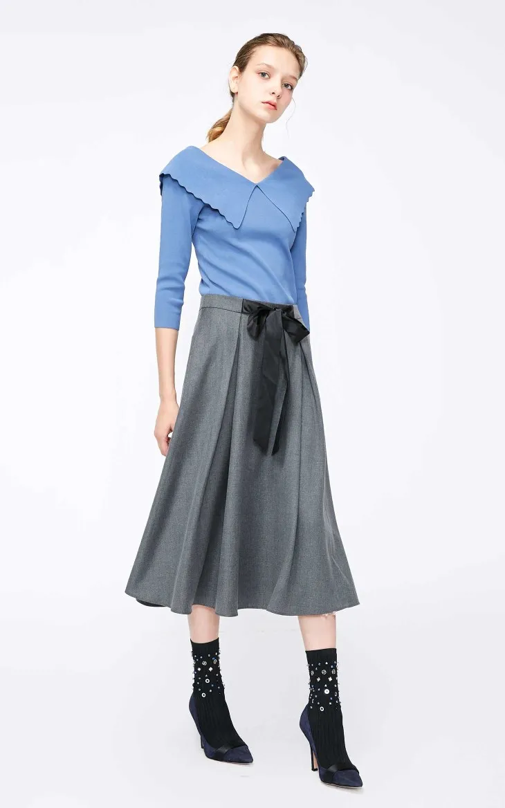 Vero Moda женские OL Стиль v-образным вырезом 3/4 рукавами трикотажные | 319124507