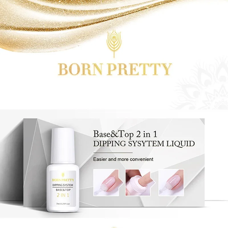 Gradient French Dip Nail Powder 2 in 1 Good Gel System Natural Dry Without Lamp Cure Nail Decorations Base Gel System Good Use