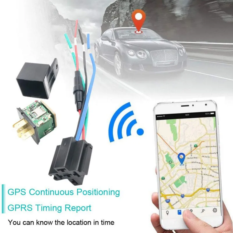 Автомобильные реле gps трекер Автомобильный шок gps-сигнализация GSM локатор отслеживающее устройство дистанционное управление Противоугонный мониторинг отключение питания масла