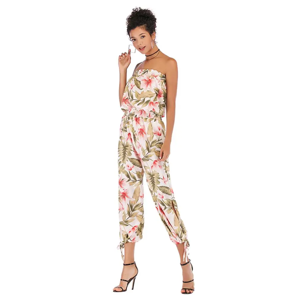 2019 летние женские праздничные повседневные Комбинезоны без рукавов модные боди