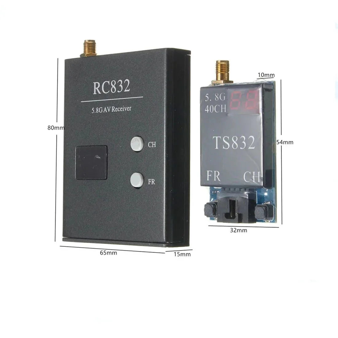 AKK 5.8G FPV 2000M Range TS832+RC832 Audio Video Transmitter and