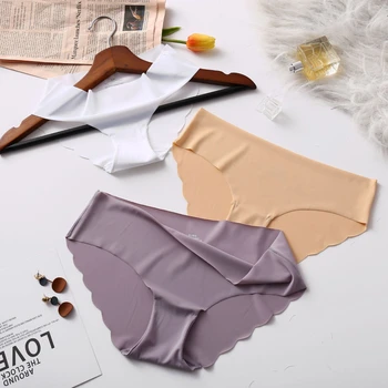 

3Pcs/lot Seamless Panty Set Underwear Female Comfort Intimates Fashion Female Low-Rise Briefs 6 Colors Lingerie Drop Shipping