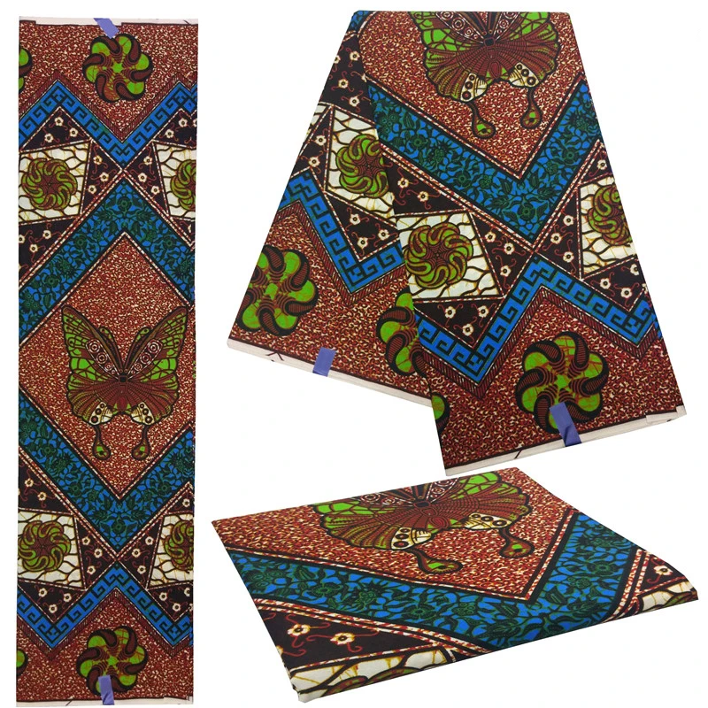 Настоящий нигерийский DIY воск африканская ткань Анкара воск Бабочка печать ткань для леди