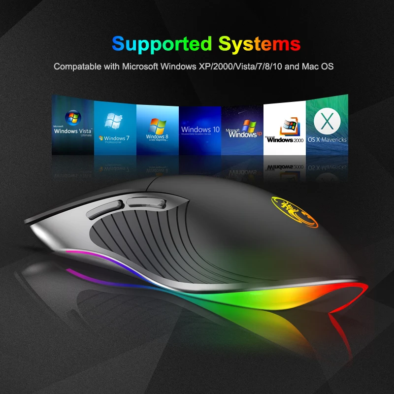 IMICE X6 Gaming Mouse - Supported Systems - Compatible with Windows XP 7 8 10 and Mac OS