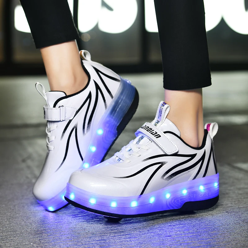 toenemen Parameters Heb geleerd Kinderen Knipperlicht Rolschaatsen Schoenen Led Licht 2 Wielen Schaatsen  Sneaker Vliegende Schoenen Recharge Multi Breatheable Jongen Meisje|Skate  Schoenen| - AliExpress