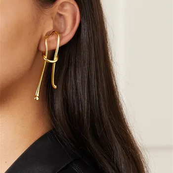 

Fashion Jewelry Earrings No Hole Cuff Earring in Pair Metal Winding Geometry Trendy Earrings Women 2020 New Arrival Accessories