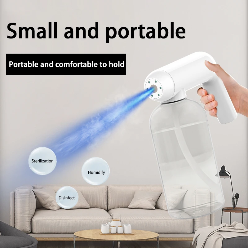 Mini Nano Alcohol Disinfection Spray Gun Portable Handheld Steam Blue