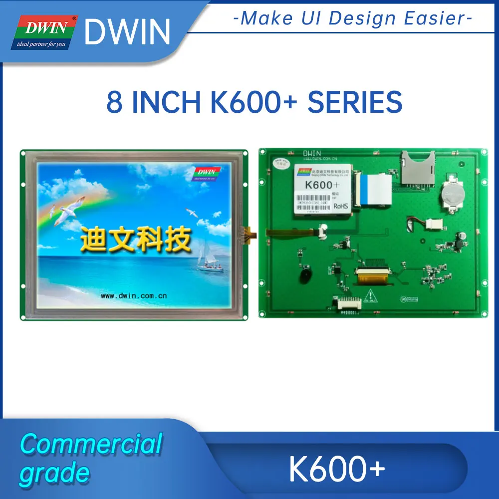 DWIN K600 + TFT ЖК-дисплей 8 дюймов 65K цвета RS232 IPS LCM TTL интерфейс Интеллектуальный HMI