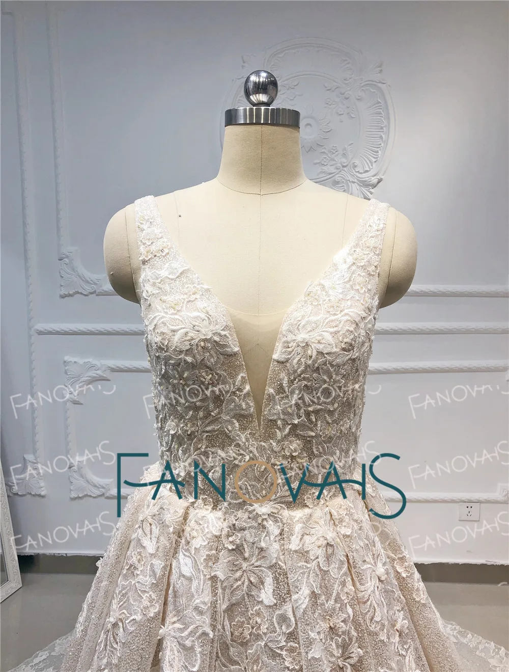 Элегантное свадебное платье с v-образным вырезом, а-силуэт, блестящая Аппликация из бисера Свадебные платья Длинные цвета шампанского свадебное платье Vestido de noiva longo