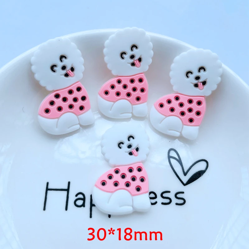 

20Pcs Cute Cartoon Dog Soft Plastic Flat Back Scrapbook Bun Center Decoration DIY Accessories A81
