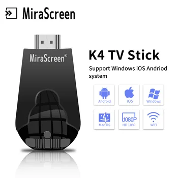 

Mirascreen K4 Wireless display TV stick 1080P HD 2.4G Wifi Wireless TV Dongle Miracast Airplay DLNA For IOS Android PHONE