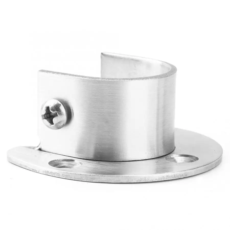 

4 Pcs 25mm Stainless Steel Durable Towel Tube Flange Seat for Wardrobe Rod Flange Stainless