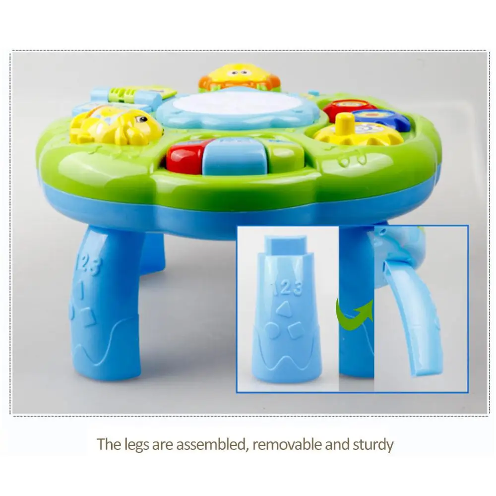  Baby Music Learning Table Multifunctional Game Table For Toddlers With Colorful Light Sound Early E