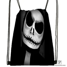 Пользовательские Кошмар перед Рождеством черная Lobb походная сумка на шнурке милый рюкзак для детей(черная спина) 31x40 см#180531-03-38