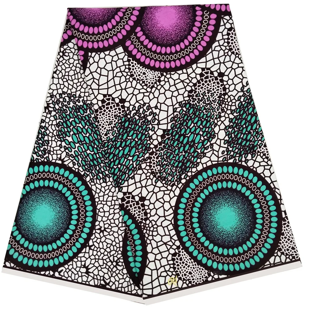 

Mirafeel 2019 hot sale new design Ankara cotton African style wax print fabric 6 yards wax wrapper A 1287
