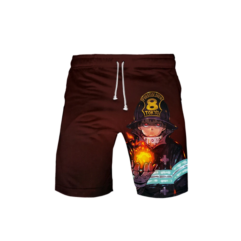 Men's 3D Fire brigade Shorts 3D Board Trunks Summer New Quick Dry Men Hip Hop Short Pants Beach Wear for men plus size