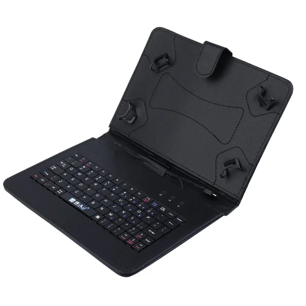 

7 Inch Four Button Mobile Phone Tablet Android Wired Keyboard Leather Case Pink (Us Standard Edition)