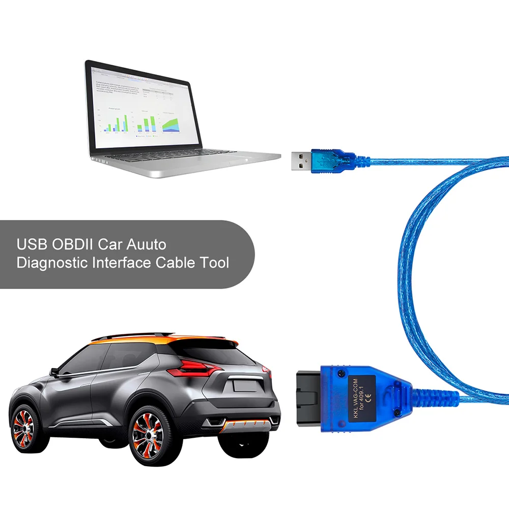 VAG409.1 Vag 409 VAG-COM KKL409 OBD2 Диагностический кабель usb сканер инструмент сканирования интерфейс для Audi Volkswagen VW Skoda сиденье автомобиля