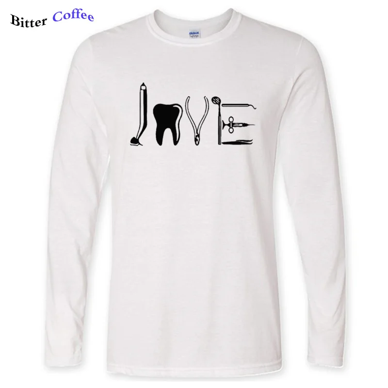 5 Осенняя Новинка WEELSGAO LOVE By Dental equipment, мужские футболки ts Dentist Health Care, мужские хлопковые футболки с длинным рукавом - Цвет: 5
