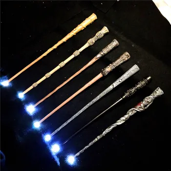 

17 Harri Potter Magic Wands Sirius Hermione Dumbledore Light Magic Wand with Gift Box Packing 1 Marauder's Map Gift