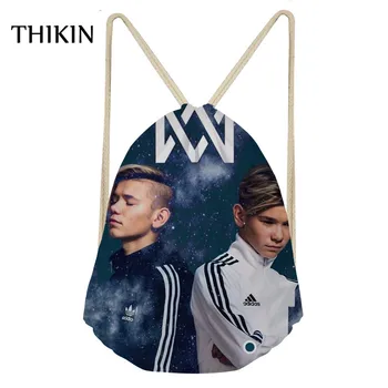 

THIKIN Fashion Sport Women Gym Drawstring Bag Marcus and Martinus Printing Outdoor Girls Fitness Cinch Sack Men String Backpack