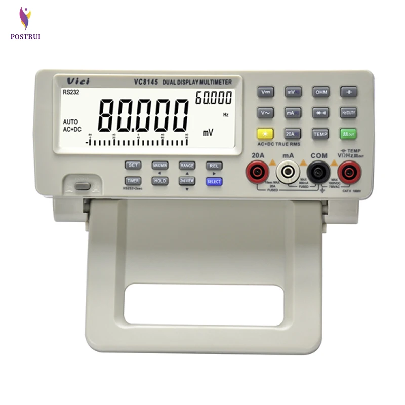 

VC8145 Desktop Digital Multimeter High Accuracy Dual Display Multimeter Autoranging Digital Bench Top Multimeter