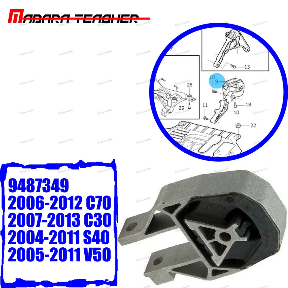 Для Volvo C70 C30 S40 V50 крутящий момент двигателя рычаг задний нижний задний 9487349 кронштейн консольный двигатель 2004 2006 2007 2008 2009 2010