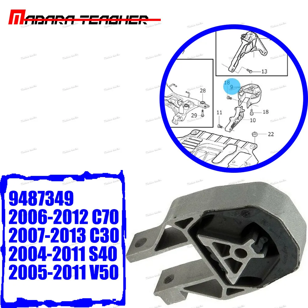 

For Volvo C70 C30 S40 V50 Engine Torque Arm Rear Lower Rearward 9487349 NEW Bracket Console Motor 2004 2006 2007 2008 2009 2010