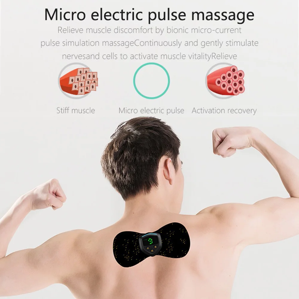 Muscle Stimulator Trainer Neck Arm Exerciser Portable Body Building Machine Weight Loss Trainer Fat Burning Vibration Massager