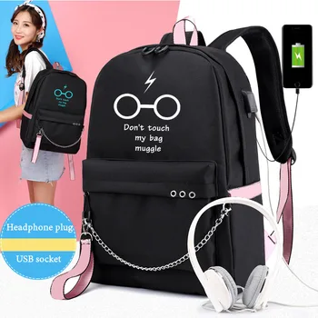 

Lumious Students Backpacks For Women Personality Usb Charging Candy Color Girl Travel Bags Teenagers Canvas Fashion Schoolbags