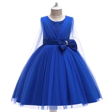 Детское элегантное вечернее платье принцессы для От 3 до 7 лет; одежда для маленьких девочек на день рождения, свадьбу; Одежда для девочек