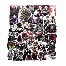 50 unids/lote clásico Anime Tokyo Ghoul pegatinas figura de dibujos animados Graffiti Decoración Para Ordenador de monopatín pegatina