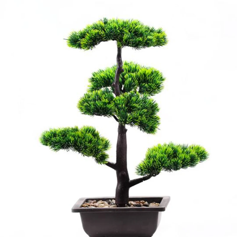 

6 Style Artificial Bonsai Plants Small Tree Pot Plants Fake Flowers Potted Ornaments For Home Hotel Garden Decors