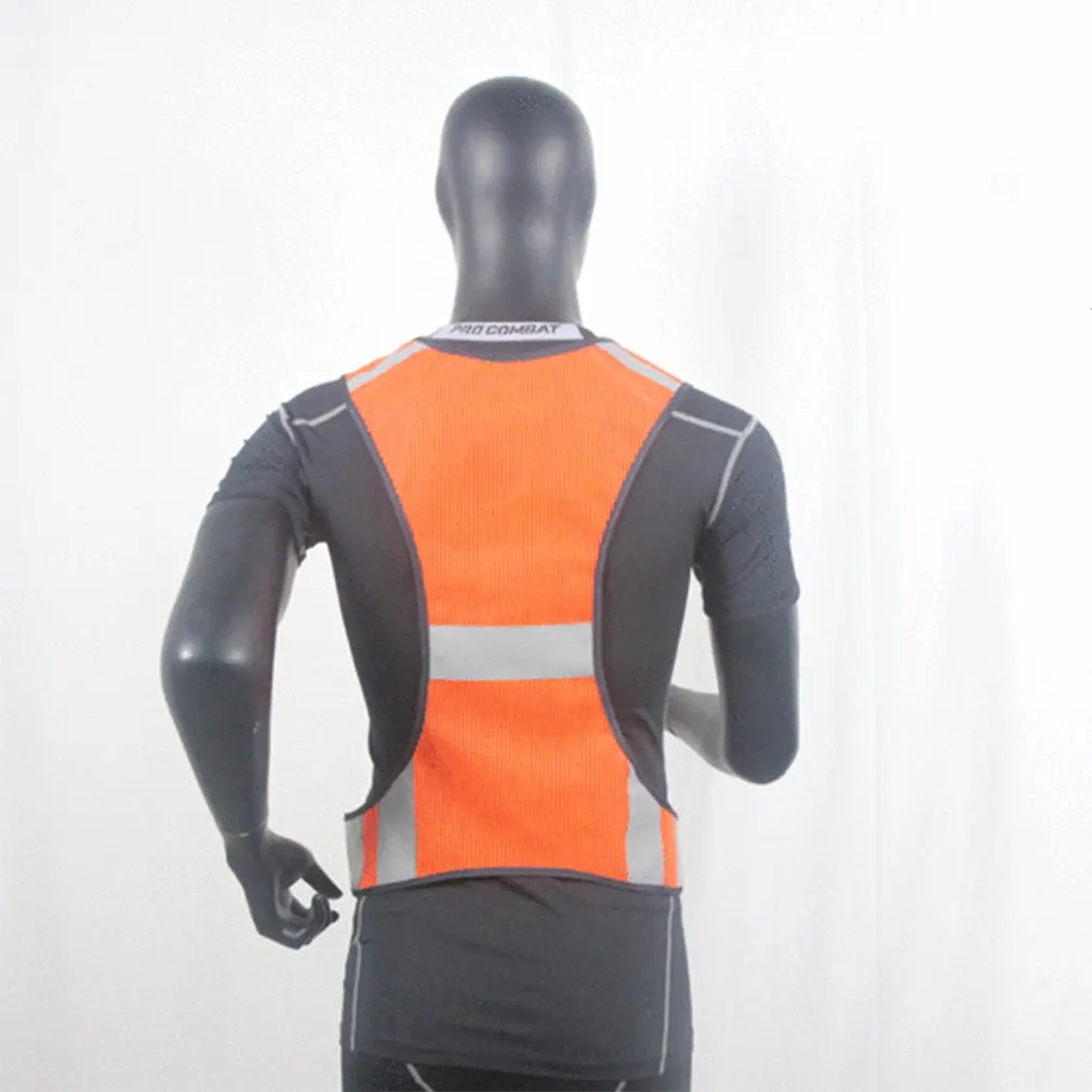 Светоотражающий Жилет Один размер Регулируемая безопасность Высокая видимость ткани ночной бег езда куртка безопасности