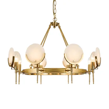 

designer metal marble pendent lamp sitting room the bedroom of new Chinese style restaurant villa home pendent lamp