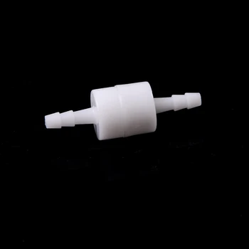 

New Plastic One Way Inline Check Valve Fuel Gas Liquid Water White 1PCS 4mm