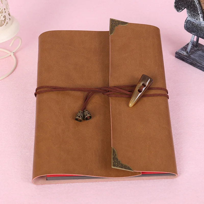 

Vintage Leather Handmade Photo Album with Magnetic Corners Sheets for Wedding Travel Anniversary DIY Book Home Decoration iCraft