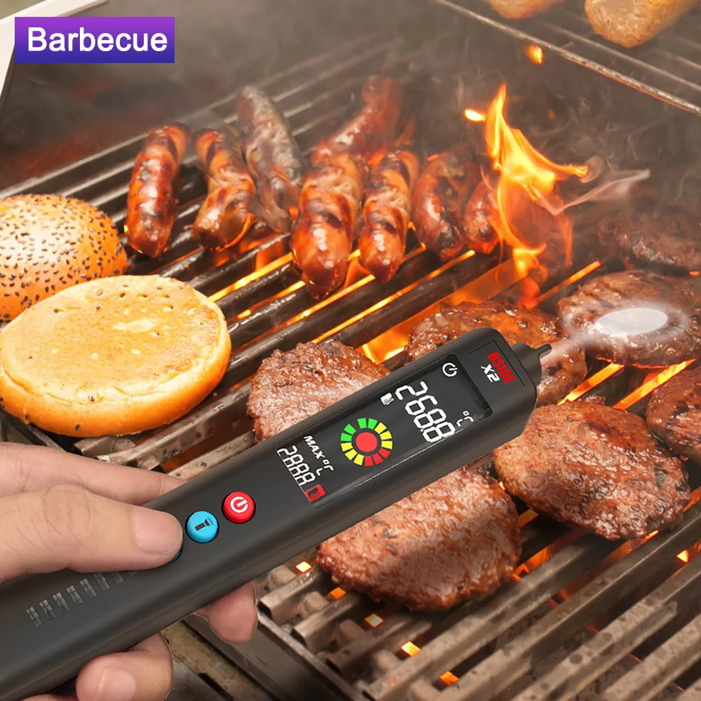 BSIDE X1 X2 Digital Multimeter Infrared Thermometer Color LCD Screen Flashlight Non-Contact Voltage Resistor Hz Tester