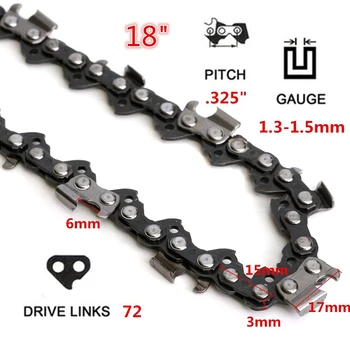

Use Saw Chain Mills Silver For 10-20” 40-72 Drive Link 0.325 3/8 Pitch Chain V1