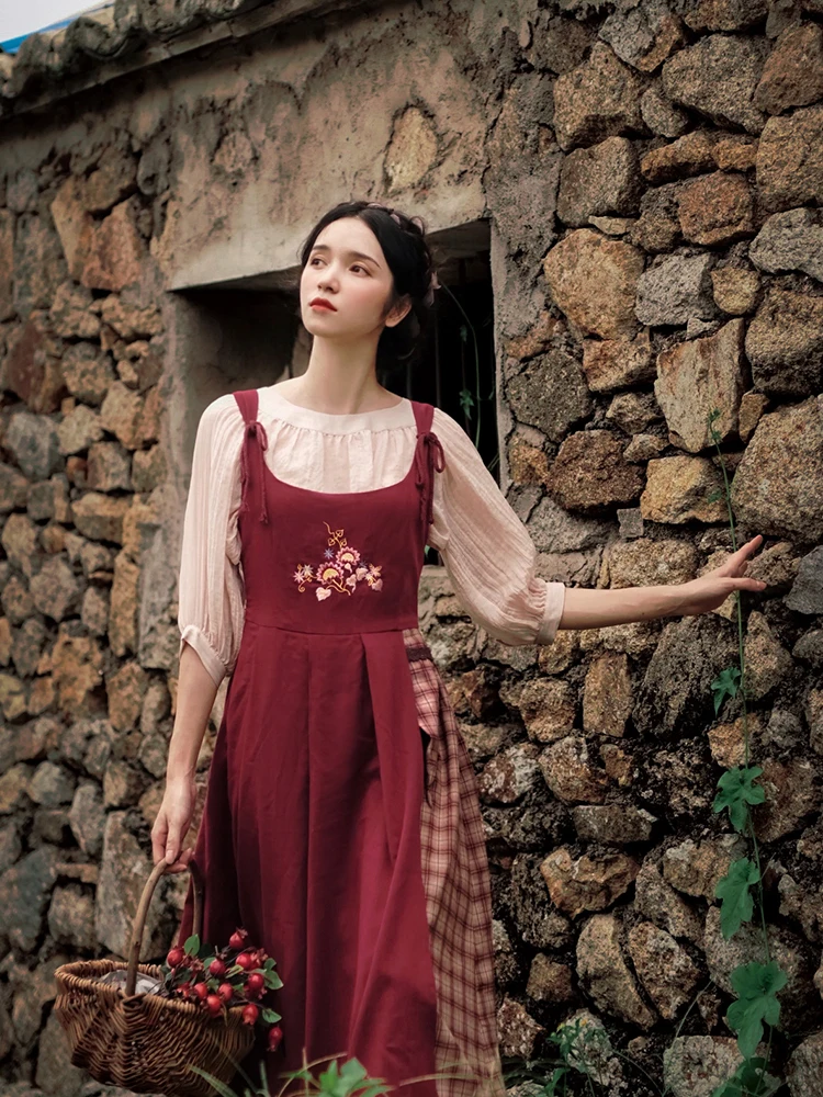 2020 Spring Autumn Women Pastoral Style Retro