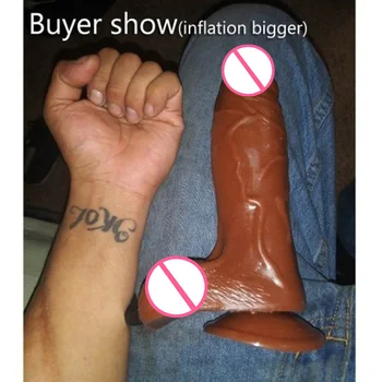 Super Soft Inflatable Dildo Massage Sex Toy With Adjustable Size 6