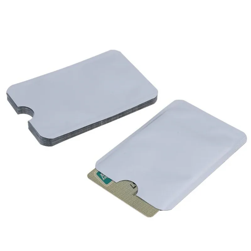 20Pcs/Lot Anti Theft Bank Credit Card Protector NFC RFID Blocking Cardholder Wallet Cover Aluminium Foil ID Business Card Case