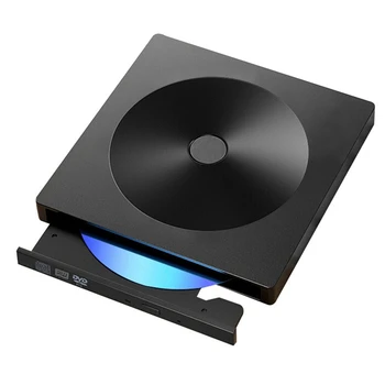 

External CD Drive USB 3.0 Type C DVD Drive Dual Port DVD Player Portable Optical Burner Writer Rewriter