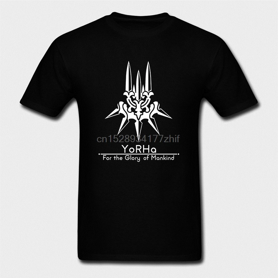 Man Tee Shirt YoRHa Motto Nier Automata Cotton New Crewneck Cartoon Design |